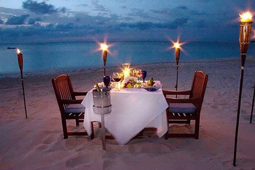candlelight dinner at havelock island