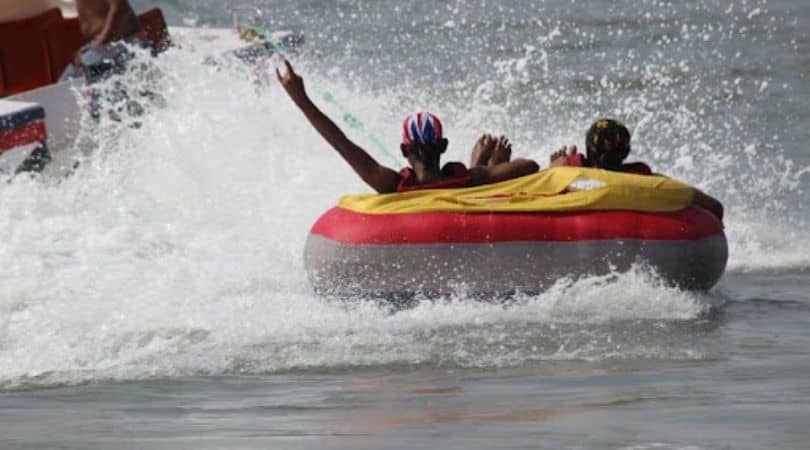 bumper boat ride - om beach