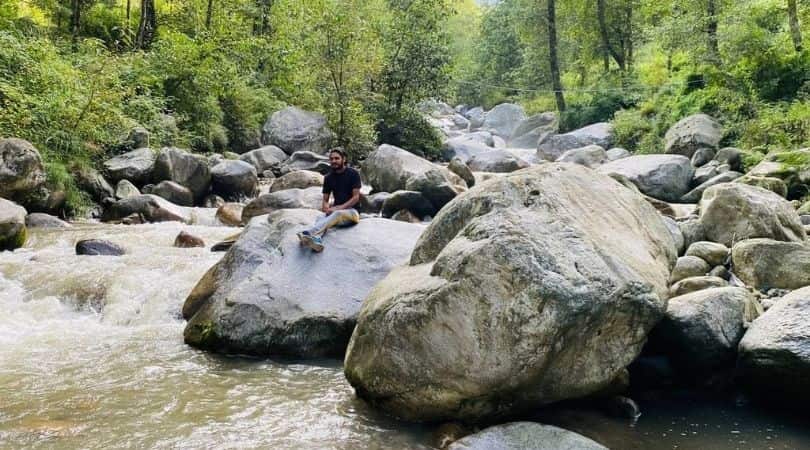 At The Bank of Beas River in Manali