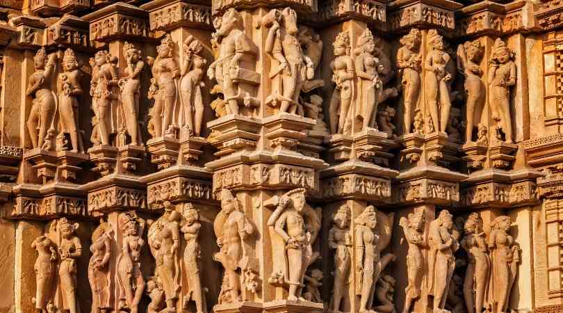 Khajuraho temples in January