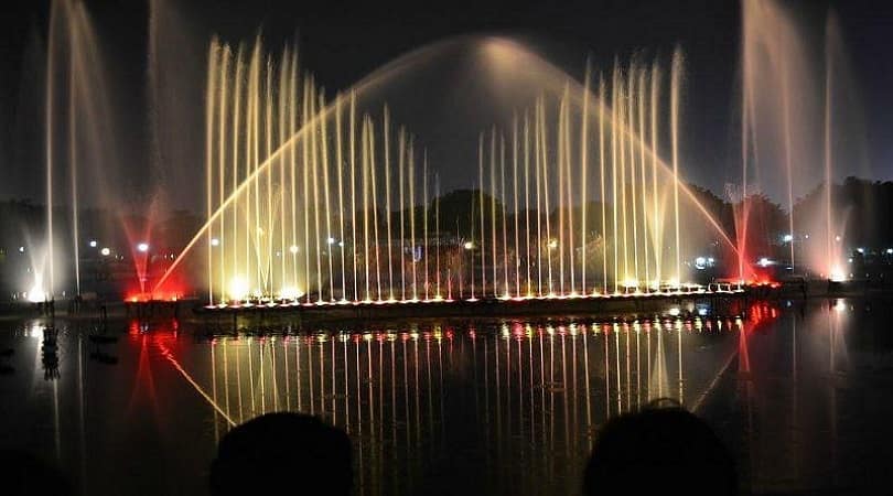 jawahar-circle garden at night