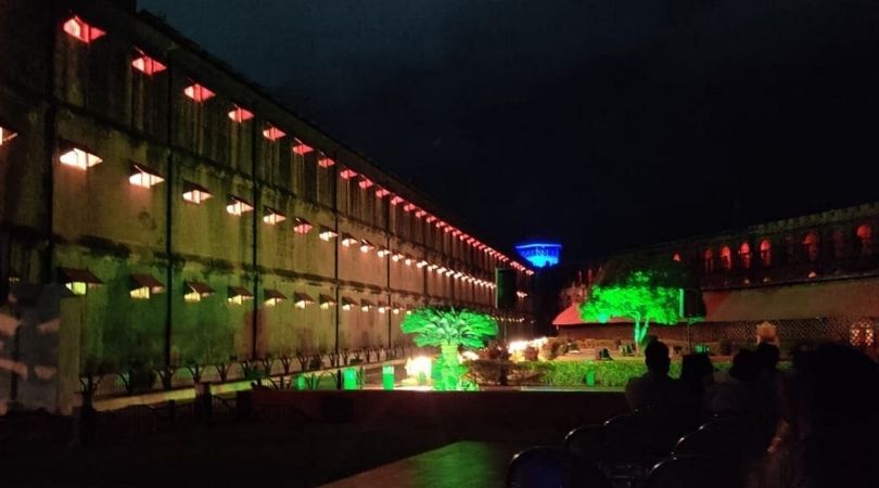 Light and sound show at Cellular Jail